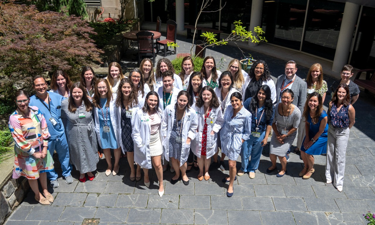 A group shot of faculty and residents.