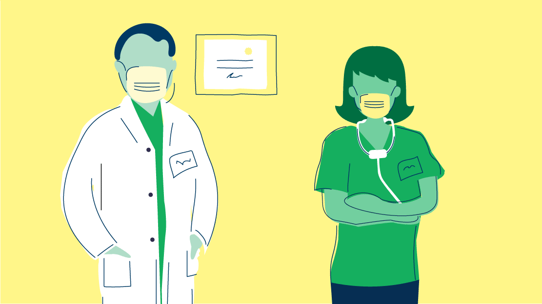 AHN doctor and nurse illustration