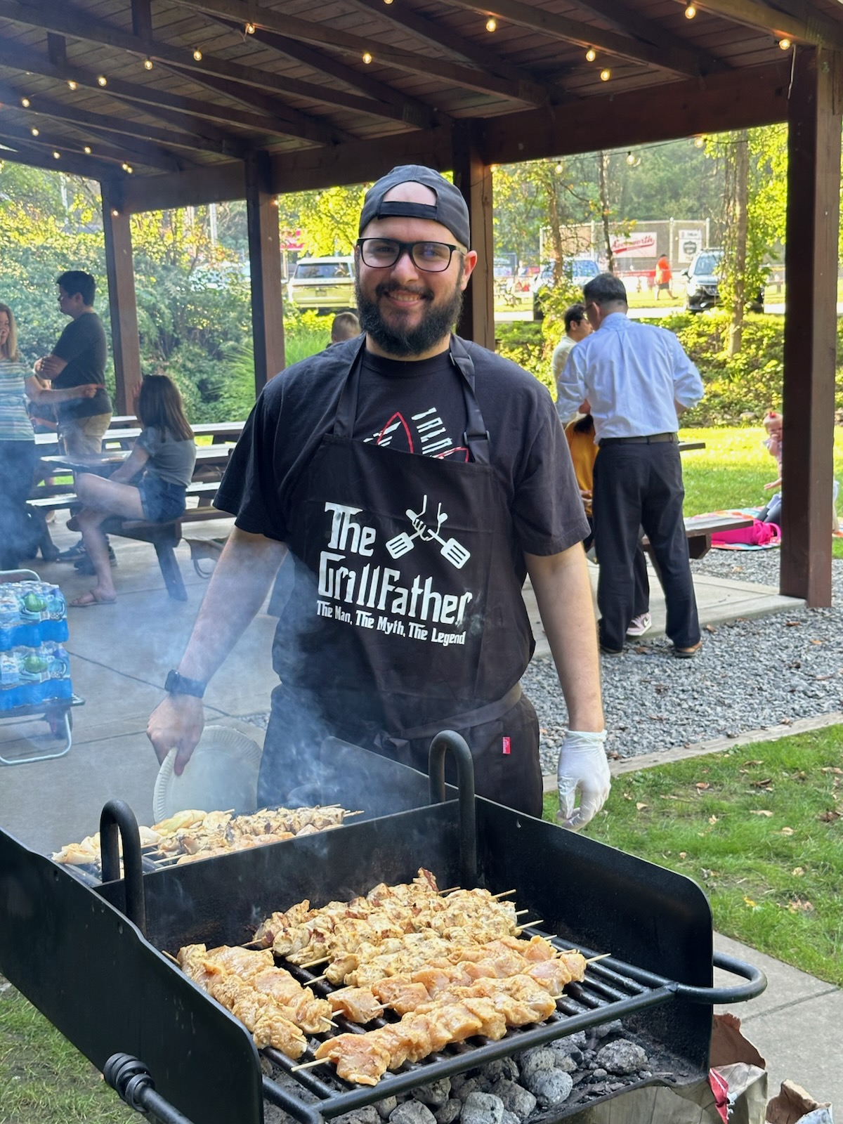 Fellow George Bcech Grilling out