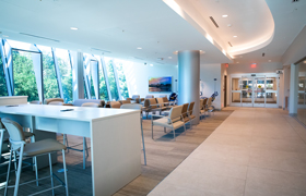 interior photo of the AHN Cancer Institute lobby