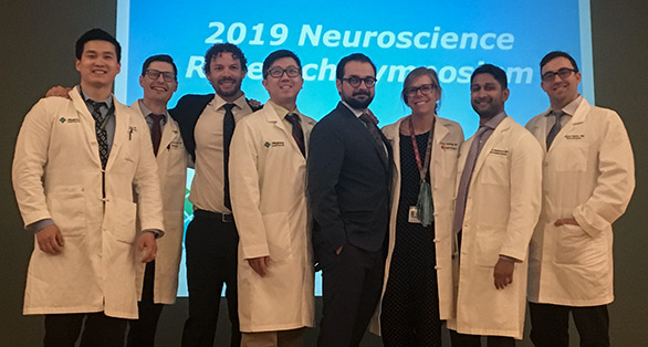 Neurological Surgery residents at AHN Annual Combined Neuroscience Institute Resident Research Symposium