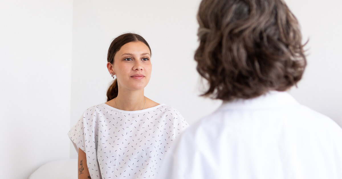 Young woman in a doctor’s office