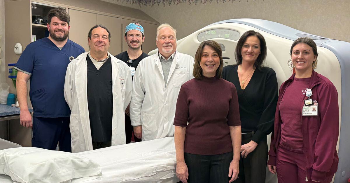 Group photo of stroke care team at Grove City Hospital provided by Allegheny Health Network