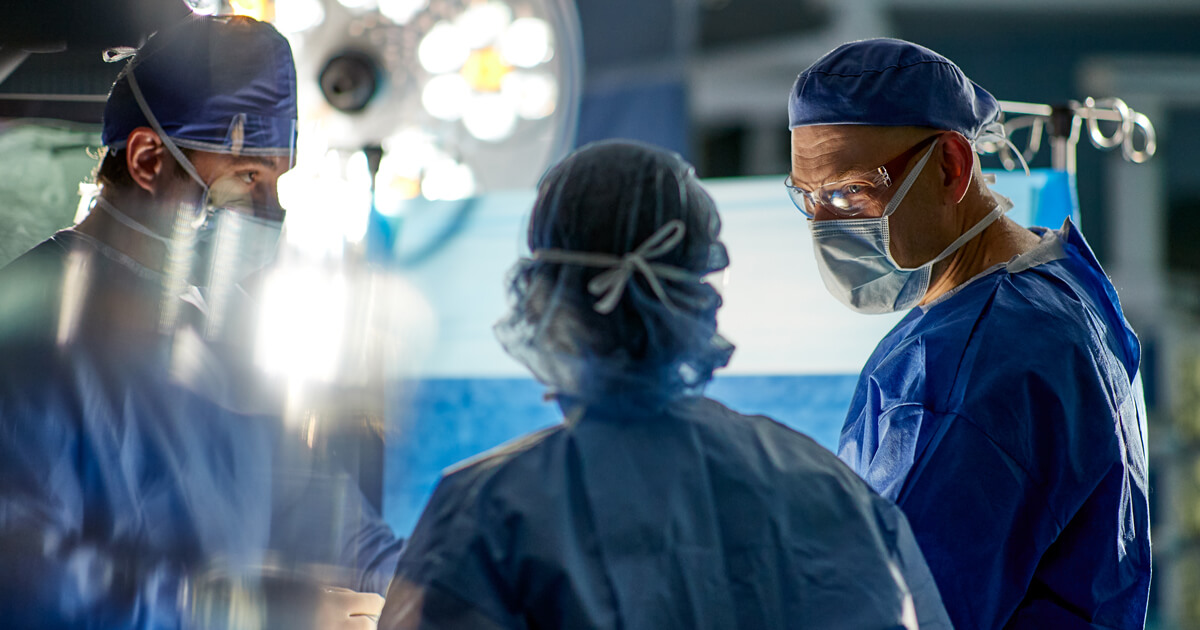 Group of surgeons in an operating room