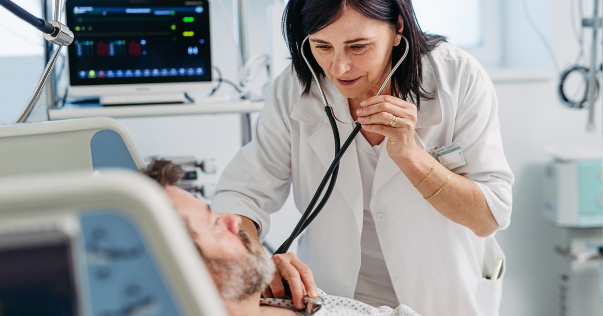 Doctor listening to a patient’s heart