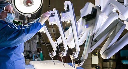AHN physician preparing to use cutting-edge surgical technology
