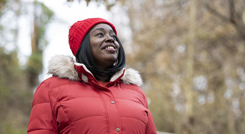AHN heart transplant patient and grandmother of 8 enjoying the outdoors