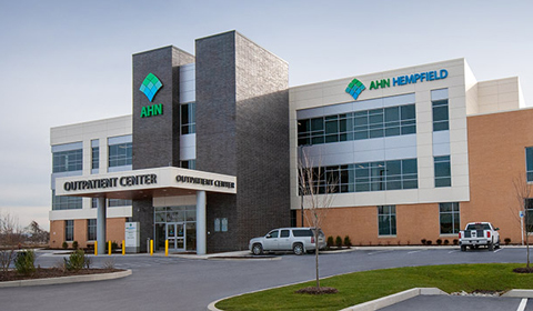 exterior of AHN Hempfield Cancer Institute