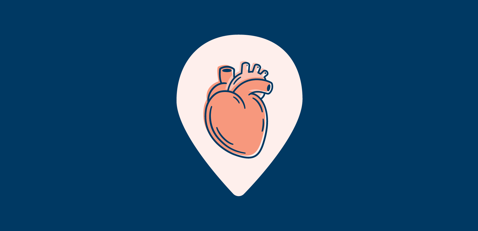 Illustration of a heart inside of a cartoon heart