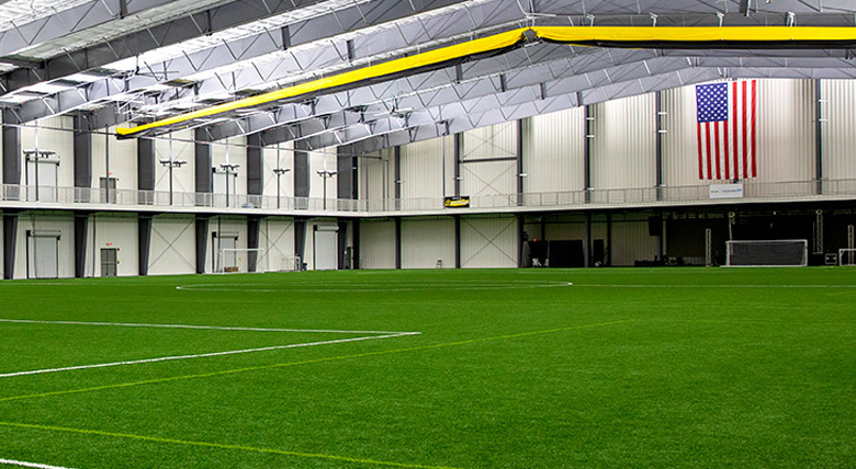 A view of Montour Health + Sports Medicine Center's indoor soccer field.