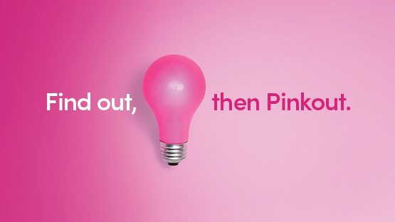 pink lightbulb on a pink gradient background