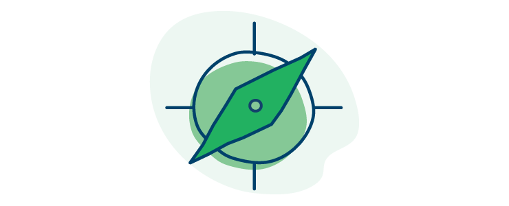 illustration of a compass
