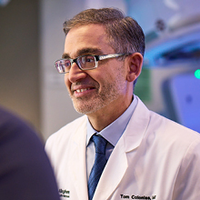 an AHN doctor smiling