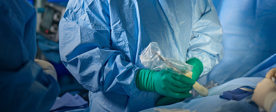 A surgical team preparing for a melanoma surgery, showcasing AHN's collaborative approach to treatment.