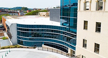 A view of the cancer institute building at the AHN Allegheny General Hospital.