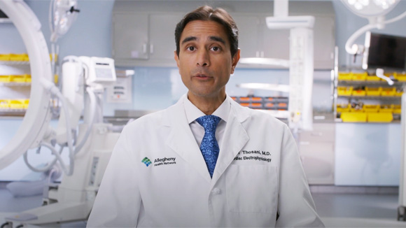 Dr. Amit Thosani, Director of Cardiac Electrophysiology at AHN Cardiovascular Institute discussing the innovative and cutting edge therapies available for the treatment of atrial fibrillation and all other arrhythmias