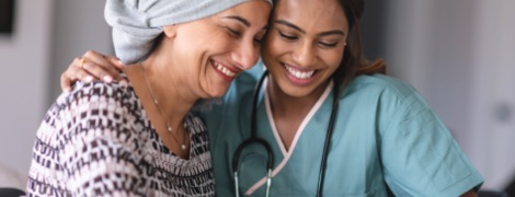image of a doctor hugging a patient