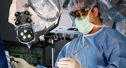 image of surgeon focusing on procedure