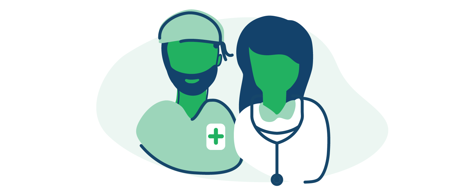 illustration of a doctor and nurse