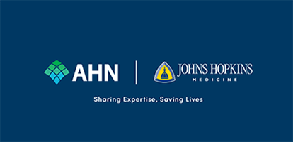 A graphic with the AHN and Johns Hopkins logos on it.