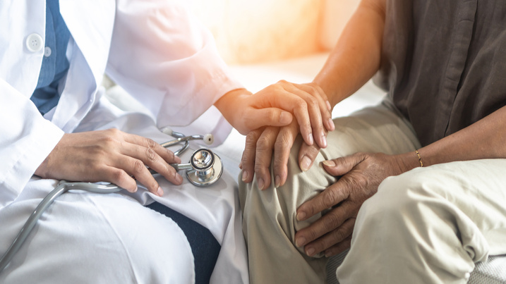 Doctor meeting patient